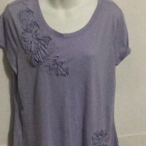 Simply Vera Vera Wang Purple Short Sleeve Tee size XL